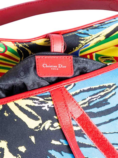 christian dior rasta saddle bag